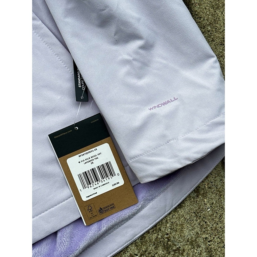 The North Face Shelbe Raschel WindWall Full Zip Hooded Jacket Lavender 3X - Picture 6 of 7